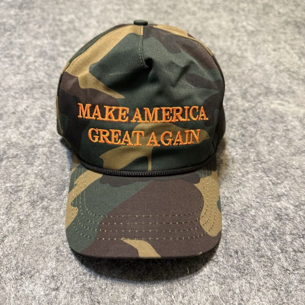 Cali Fame Mens Cap Adjustable Camo Maga Trump Made In USA Official Logo
